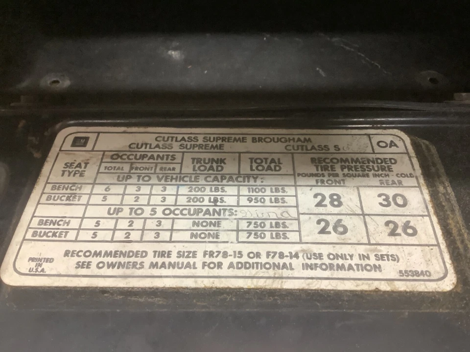 Oldsmobile Cutlass Supreme 1975-1977 guantera y puerta de guantes OEM 410531 Foto 4 de 4