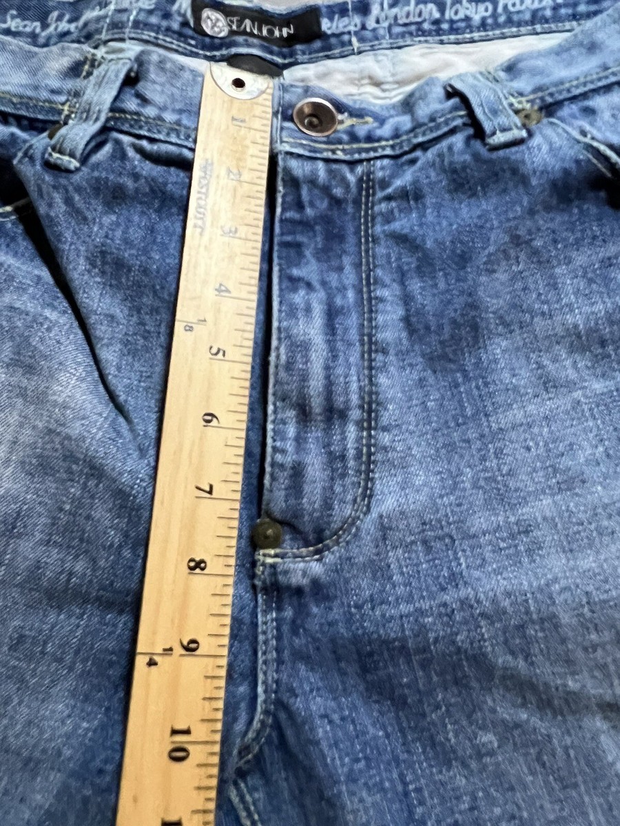 Sean John Jeans 36 Baggy Y2K Patchwork Straight Leg Pocketed Sean John Jeans 36 Baggy Y2K Patchwork Straight Leg Pocketed