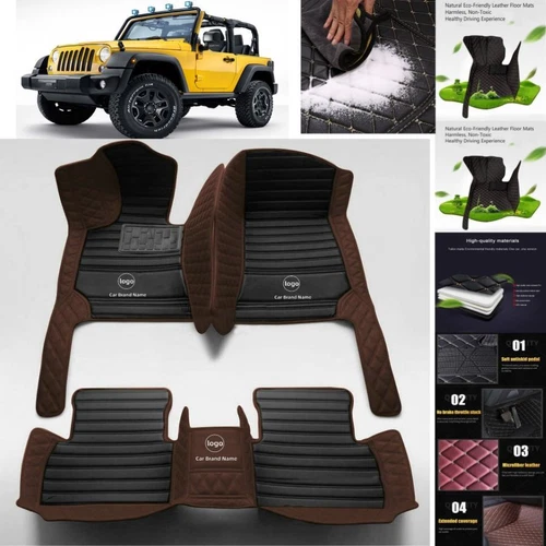 For JEEP Wrangler Car Floor Mats All Weather Carpet Custom Floor Liner Auto Mats - Imagen 18 de 35