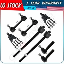 For 2004-2006 Chevrolet Colorado 8Pcs Ball Joints Steering Sway Bar Tie Rod End