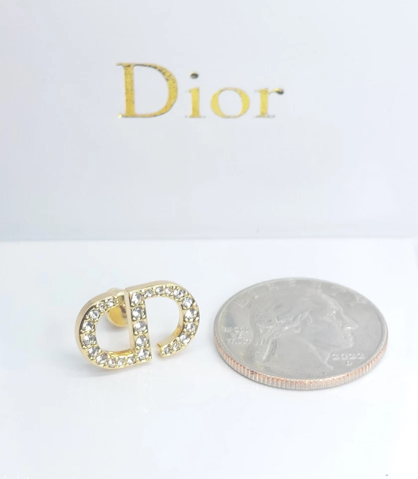 DIOR CD STUD EARRINGS - Box & Dust Pouch included. - Image 3 of 3
