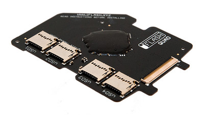 iFlash Quad MicroSD Adapter iPod 5G 6G 7G Video Classic Upto 4x