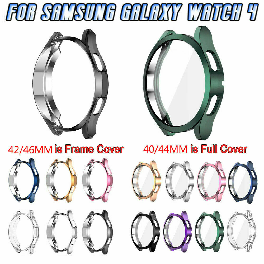 For Samsung Galaxy Watch 4 5 40/44mm Classic Metal Band Strap+TPU Case