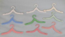  MINT 9 MULTI Barbie Ken Doll Fashion CLOTHES Hangers Vintage Lot Mattel 1960s