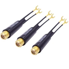 3 Pack Gold Plated 75 Ohm To 300 Ohm Uhf/vhf/fm Matching Transformer Converter 