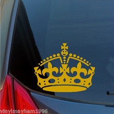 Crown vinyl sticker decal king queen British Keep Calm Prince Princess royalty