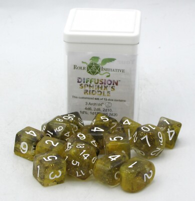 Role 4 Initiative 50538-FC Diffusion Sphinx's Riddle [Arch'd4] (Set of 15 Dice) 