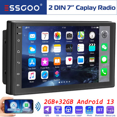7'' Double 2 Din Car Stereo Touch Screen Car Radio Apple CarPlay Android 13 GPS
