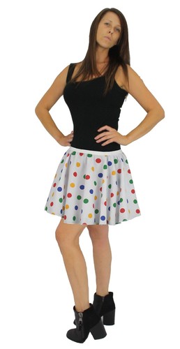 Adults Children in Need Pudsey Multicolored Polka Dot Spot Fancy Dress Skirt - Picture 2 of 2
