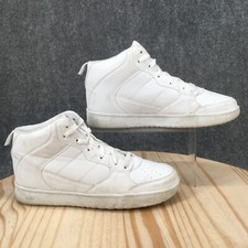 Scarpe AND1 donna 10 sneakers alte basket pelle bianca stringate basse