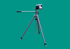 Vintage Aluminum Adjustable Telescopic TRIPOD SHLM Camera Stand 22" to 75"