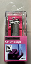 Vermont American 23108 5/8" x 1" Straight-Carbide Router Bit 1/4" Shank