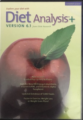 Diet Analysis +,Version 6.1 by Esha Research Staff(2004,DVD)TESTED-RARE-SHIP 24H
