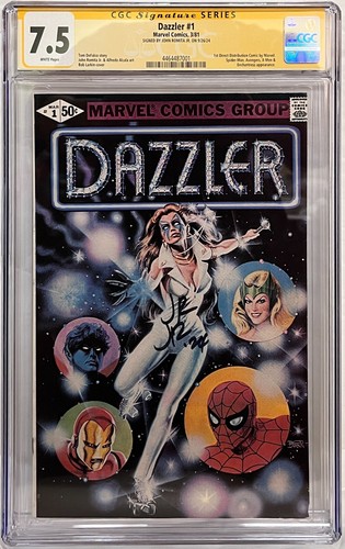 Dazzler #1 (1981) CGC 7.5 SS SIGNED ROMITA JR !! Spider-Man, Avengers, X-Men !!