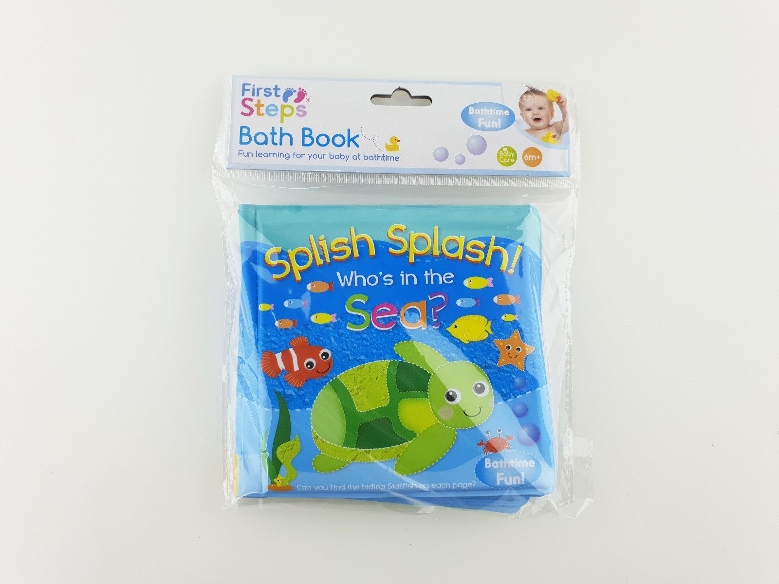 SOFT BABY BATH BOOK FUN EDUCATIONAL TOY 6 MONTHS+ WATERPROOF PLASTIC