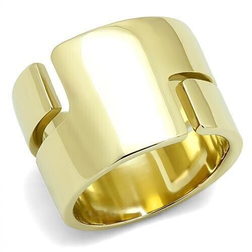 Wedding Ring Band Gold 18kt Mens or Womens 15 mm Stamped Solid Chunky Size J 5 - Picture 1 of 4