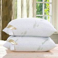 Bamboo Anti Snore Memory Foam Firm Pillow Pack Pillows Head Neck Back Support