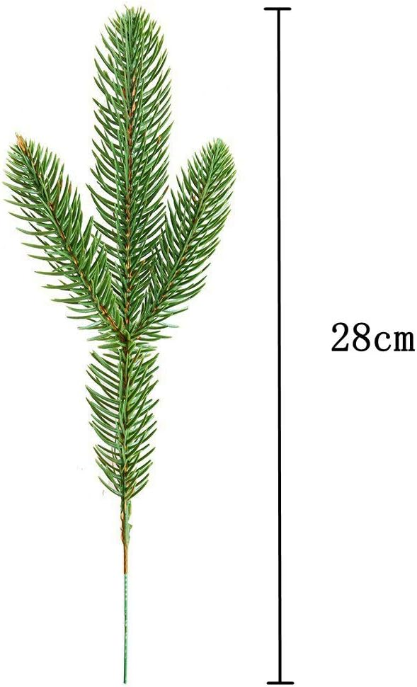 30Pcs Artificial Pine Picks Branches Green Plants Pine Accessories for