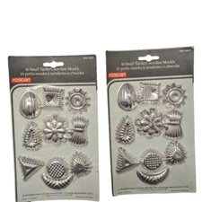 2 Vintage sets of 10 small Tartlet Chocolate Moulds by Roscan