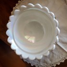 WESTMORELAND OPALESCENT Glass Lid ROSES & BOWS Candy Dish Hd Painted SIGNED 1981 — photo 6