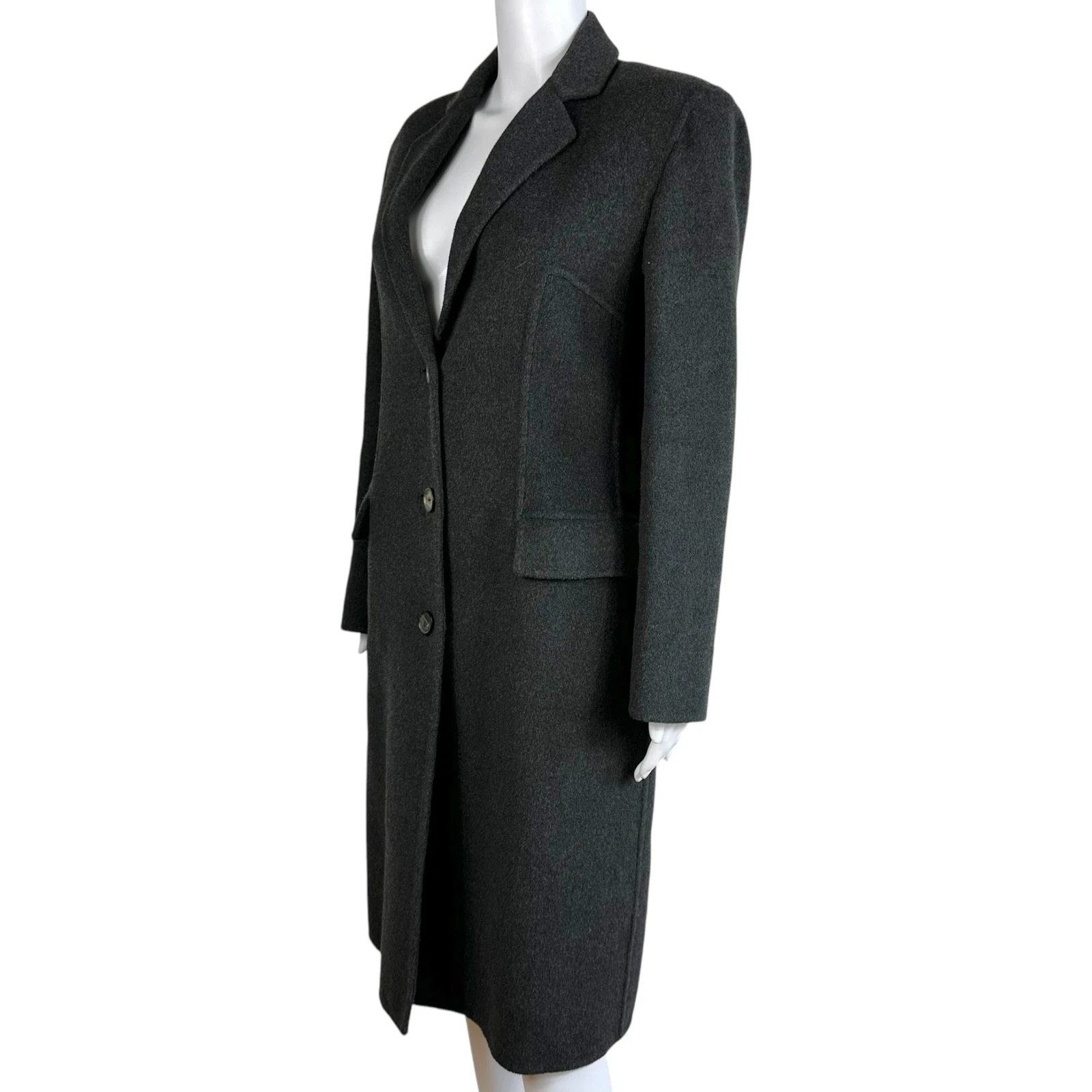 Trench cappotto Gucci A I1997 grigio mohair e cashmere