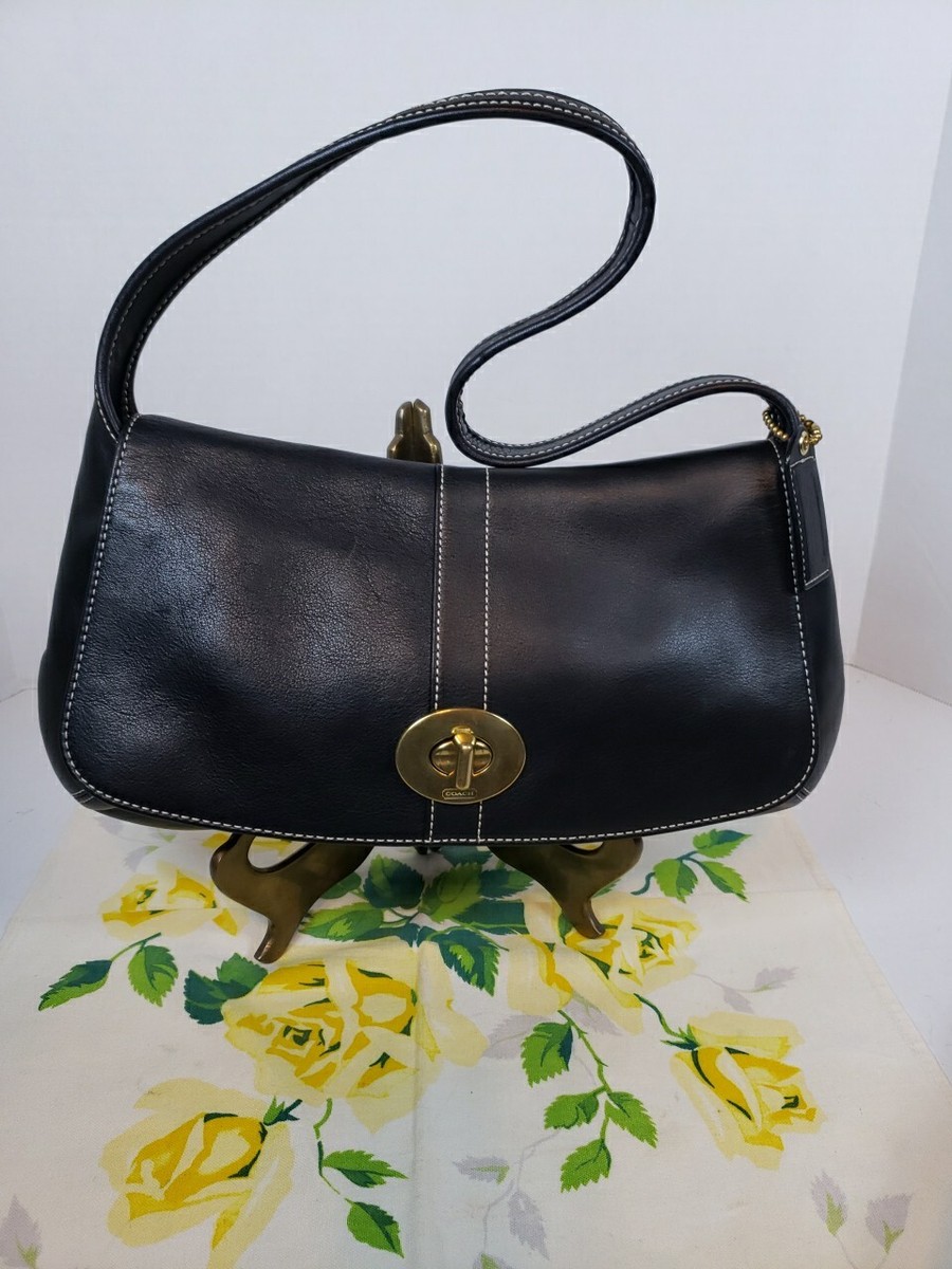 Coach Vintage Leather Brown Ergo Flap Shoulder Bag N E0769 Coach Vintage Leather Brown Ergo Flap Shoulder Bag N E0769