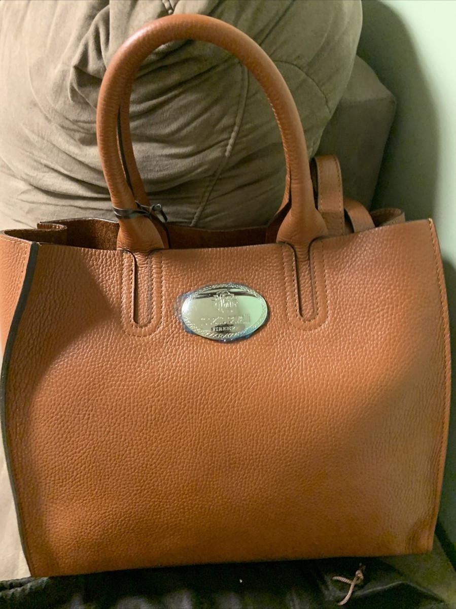 Robert Cavalli Firenze handbag Color:Cognac Woman Leather Bag