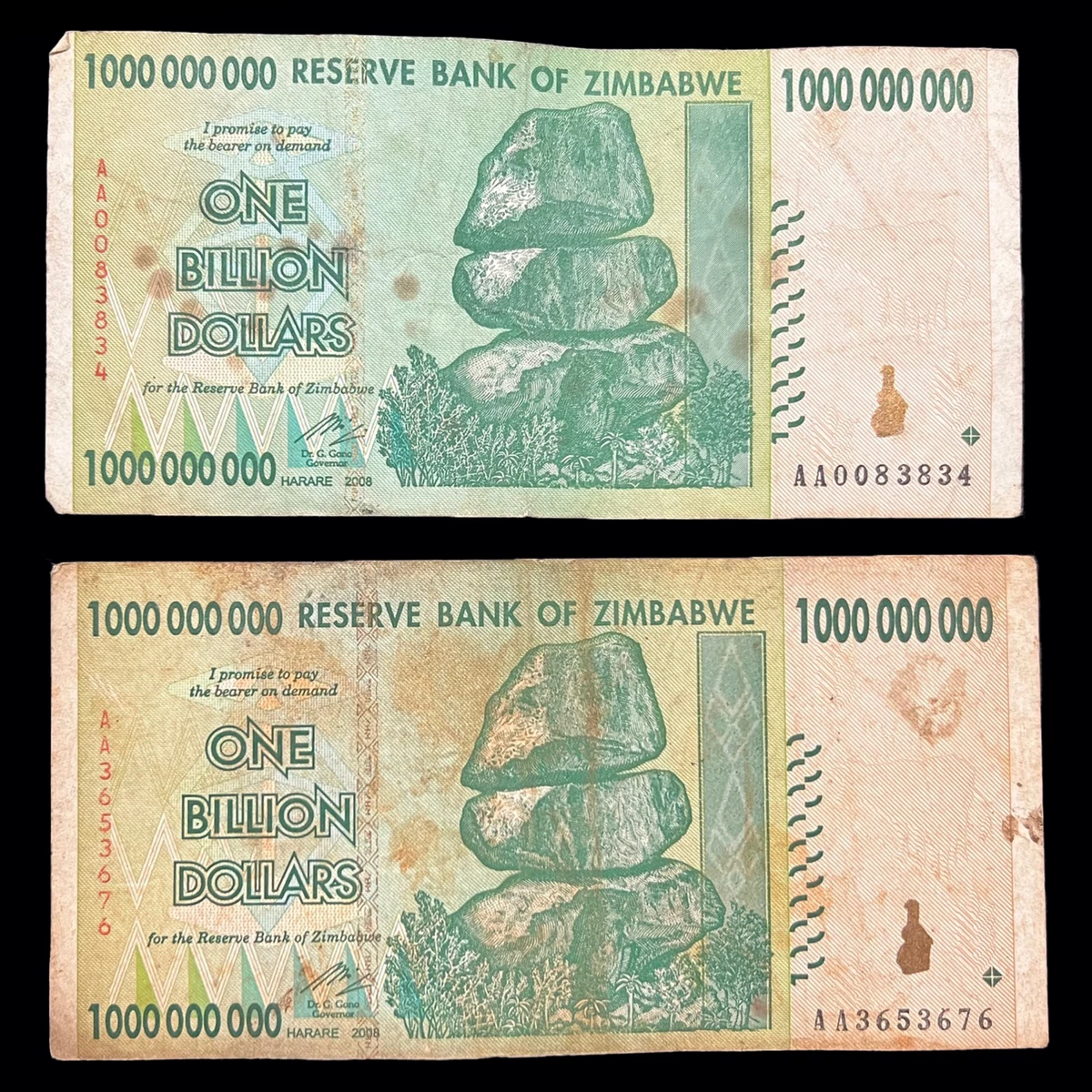 Z$ 1 Billion Zimbabwean Paper Money for sale | eBay