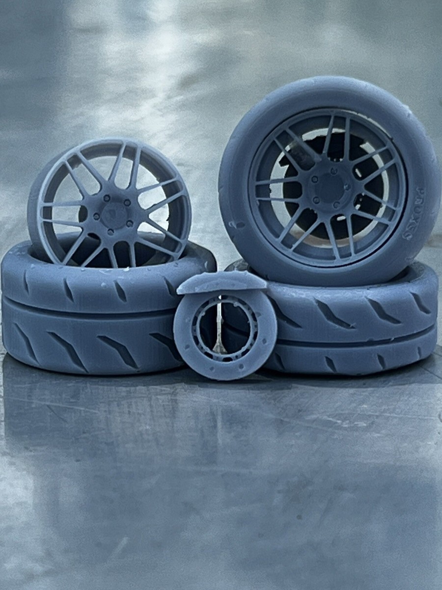 1/24 Scale Resin Spoke Wheels – Set Of 4, 3D Printed, Unpainted For Model Cars