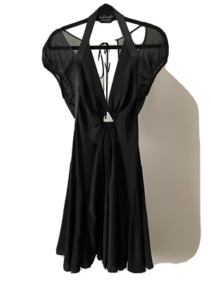 alexander wang black cut out dress Arket Women's Smart Tuxe Style Mini Dress | EU38 UK10