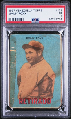 Jimmy Foxx #163 1967 Venezuela Topps card