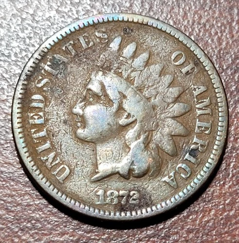 1872 Indian Head Cent VG Details Better Date Coin IHC Penny
