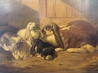 Rob Benson Bunny Painting Signed Original Oil Painting Bunnies unframed — photo 4