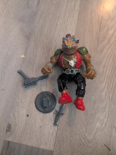 Vintage 1988 TMNT Bebop Hard Head Figure  Playmates Ninja Turtles O6