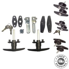 Powder Coated T-Handle Lock Set Key Unlock, Easy Installation Included