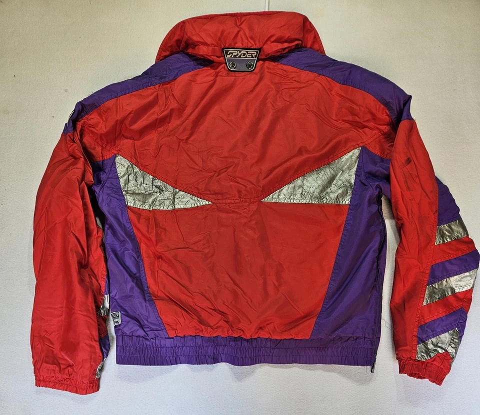 De colección Spyder Snowboarding Esquí Carrera Para Hombres L Snow Thinsulate Púrpura Rojo Años 90 Foto 2 de 4