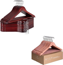 Elegant Wooden Coat Hanger Set - Stylish  Durable Storage Solution