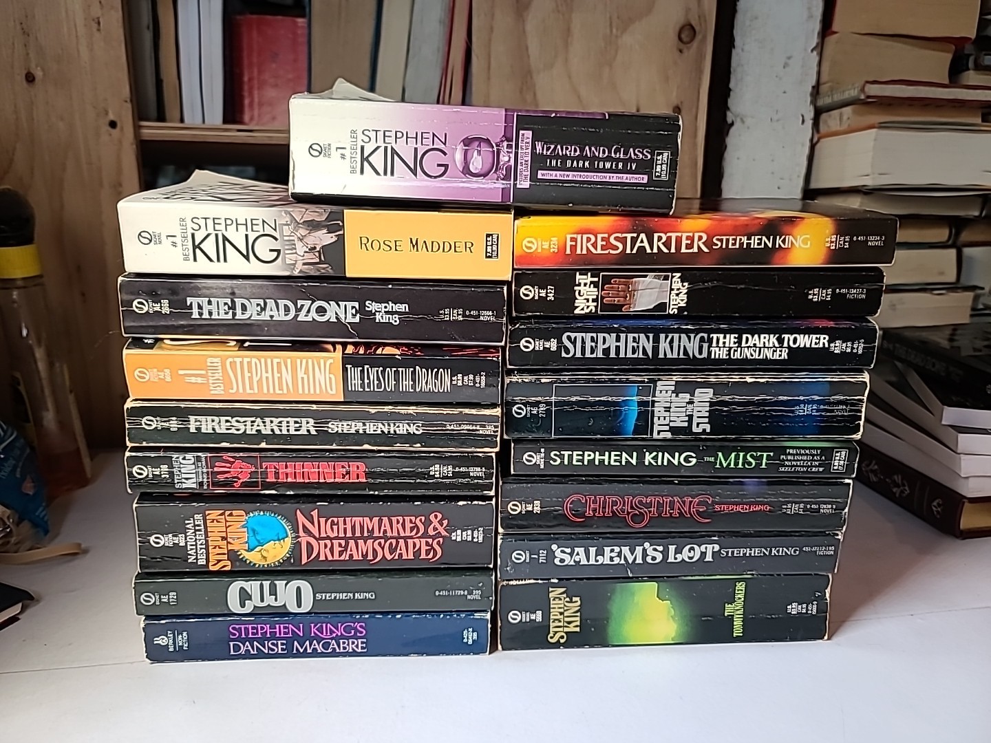 Stephen King Paperback Lot 20 Books Horror Dark Tower Firestarter Cujo