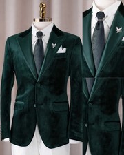 Mens Velvet Blazer Elegant for Wedding Party Prom Groom Formal Occasion Wear