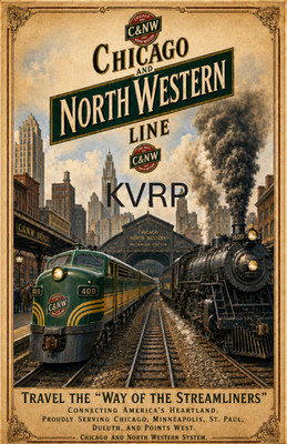 Chicago North Western Line Railroad 2 Poster C&NW 11x17 poster