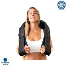 Electric Shiatsu Massager with Heat Deep Tissue Kneading Pillow for Neck, S...