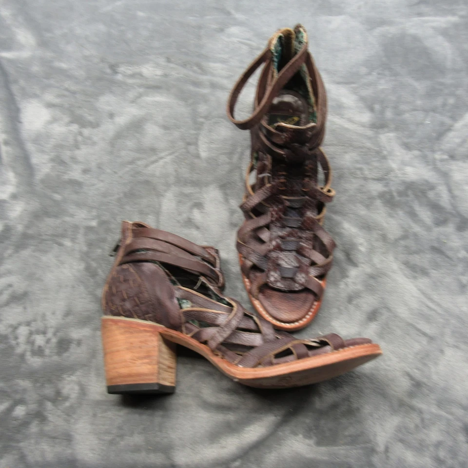 Freebird Penny Sandals Womens 9 Brown Gladiator Leather Strappy Open Toe - Image 2 of 4