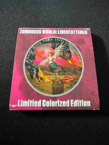 1 oz. 2028 LIBERTATTERED #8 Zombucks Colorized Series .999 fine silver