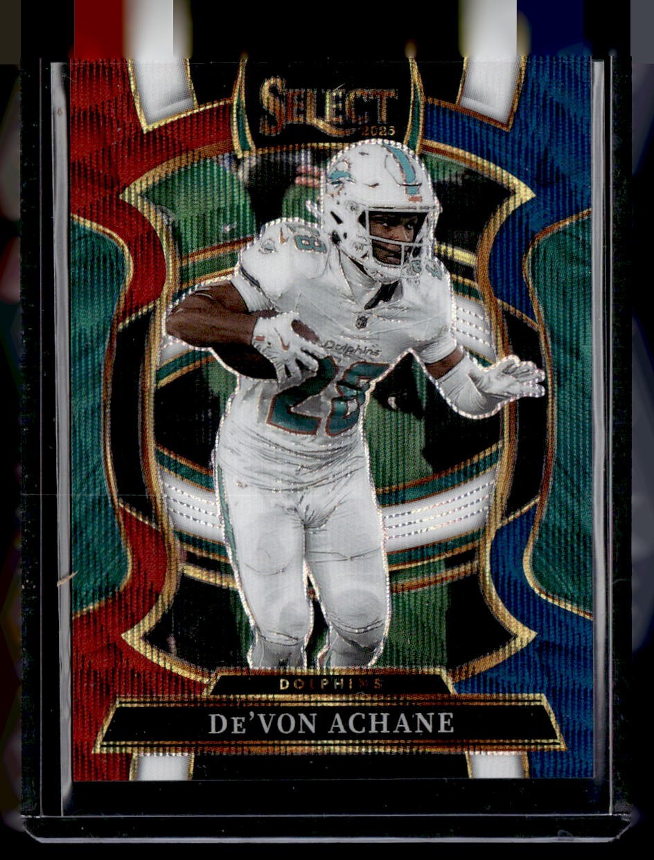 2025 Panini Select #81 De’Von Achane Tri-Color Prizm #/399