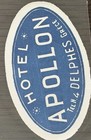 Vintage Travel 🏷️ Label GREECE 1950s - Apollon Hotel Delphi Greece — photo 2