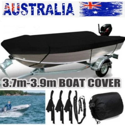 3.7m-3.9m Trailerable Open Boat Cover Tinnie Heavy Duty Marine Waterproof Tinny - image 1 of 4