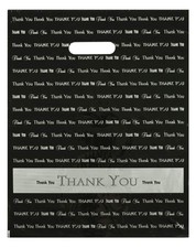 12x15 Black "Thank You" Die Cut Handle Plastic Bags 50/cs