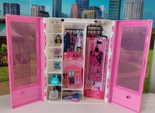 BARBIE DOLL CASE CLOSET PLUS PURSES NEW IN PACK DRESS SHOES mattel clothes 524