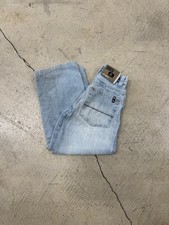 Vintage Southpole Jeans Boys Size 8 Baggy Straight Light Wash Denim Y2K Skater