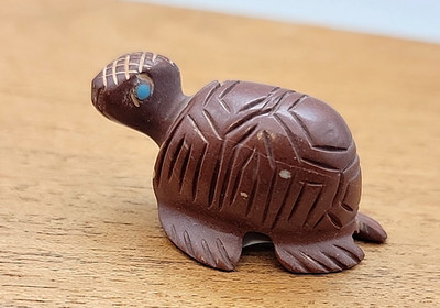LG Zuni Fetish Native American Pipestone TURTLE (Karen Zuni)